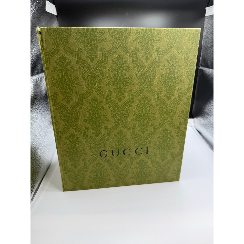 Gucci Green Damask Pattern Storage Box with Dust Bag and Tissue Paper